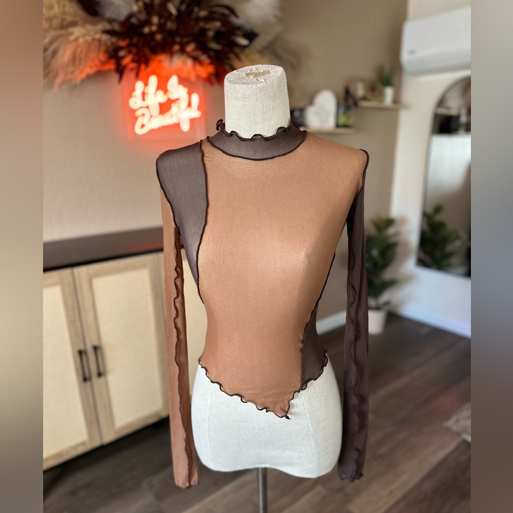 Urban Outfitters Cairo Mesh Mock Top
